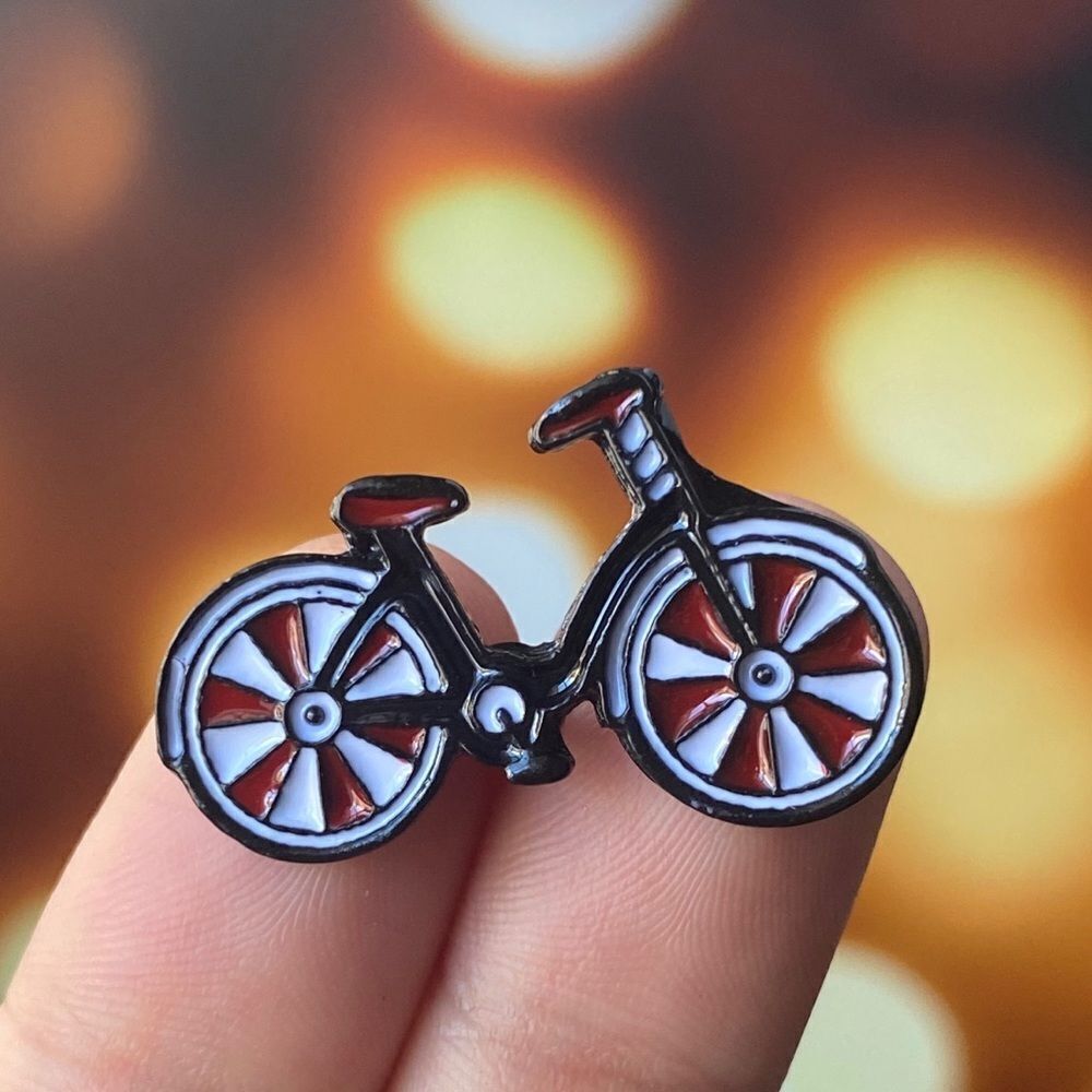 Swirl Bike Enamel Pin/ Brooch